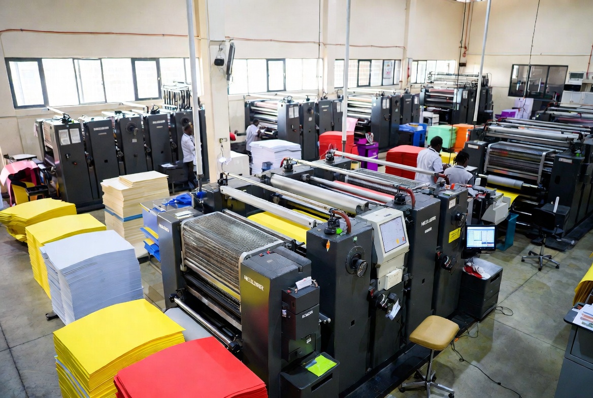 Modern printing pressroom in West Africa - AfroMega Supplies